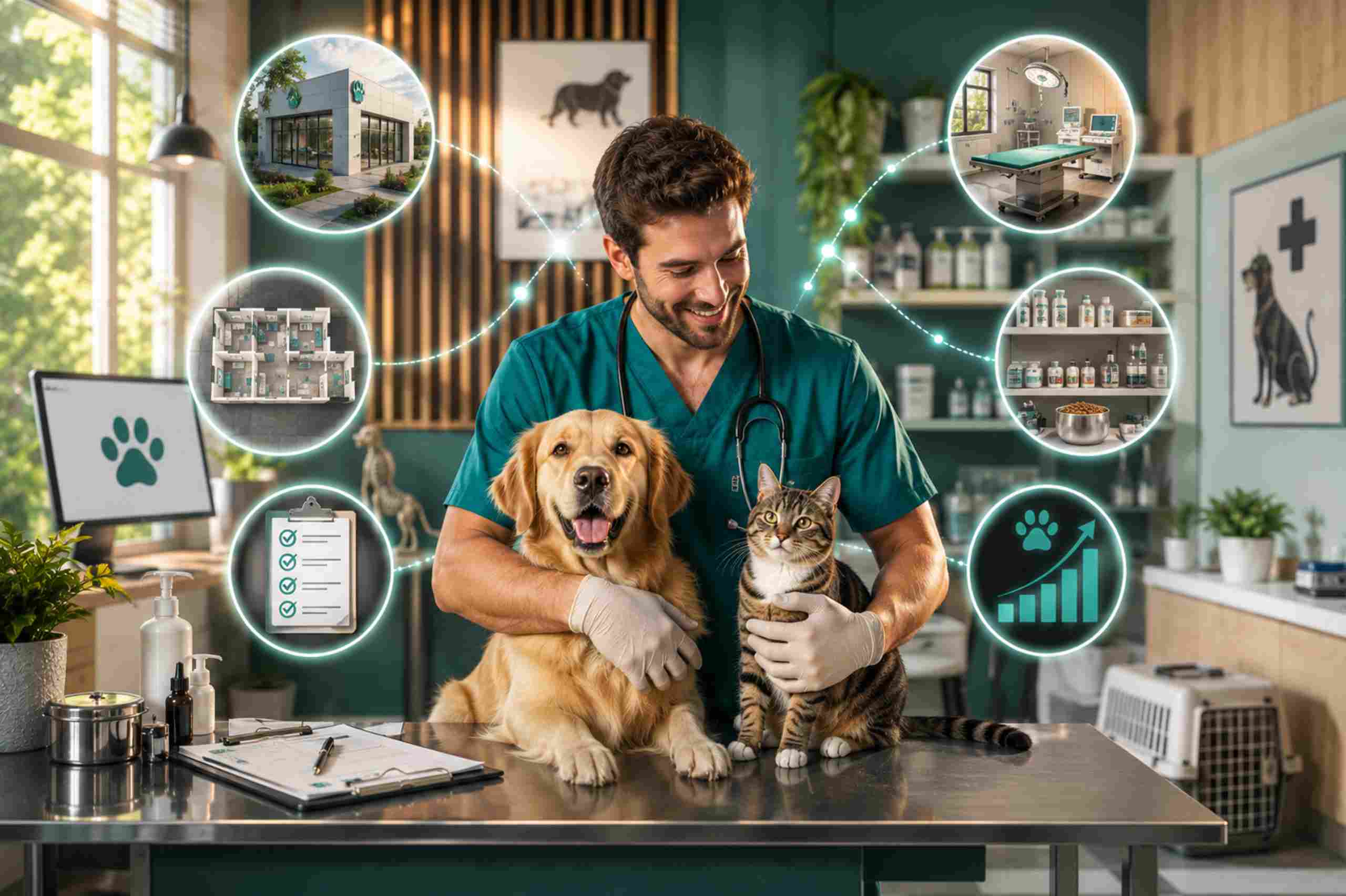 Aprenda passo a passo como abrir uma clínica veterinária, desde o planejamento, documentação até a gestão financeira.
