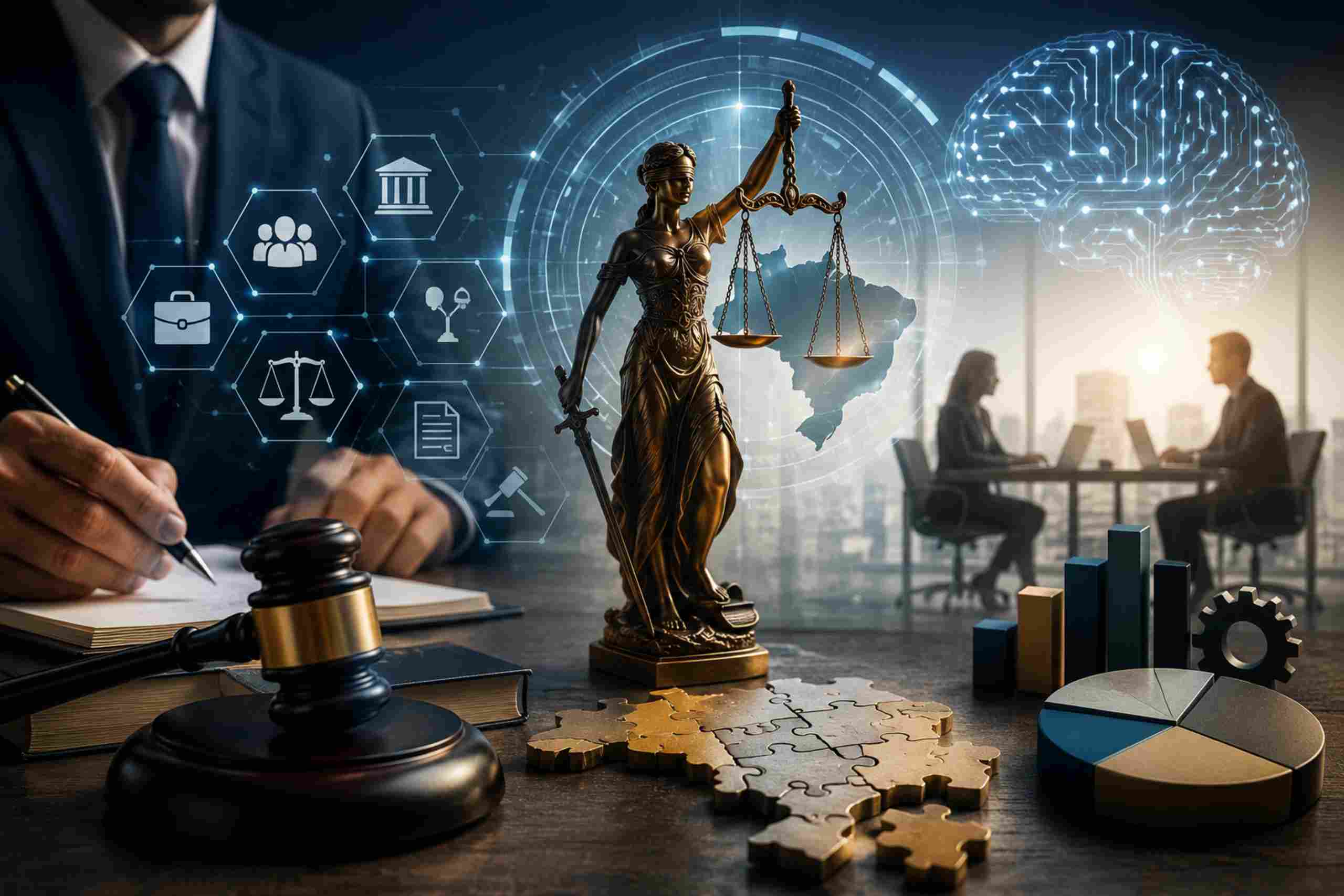 CNAE 6911-7/01: tudo sobre tributação, Reforma Tributária, MEI e IA para escritórios de advocacia. Descubra o que muda em 2026