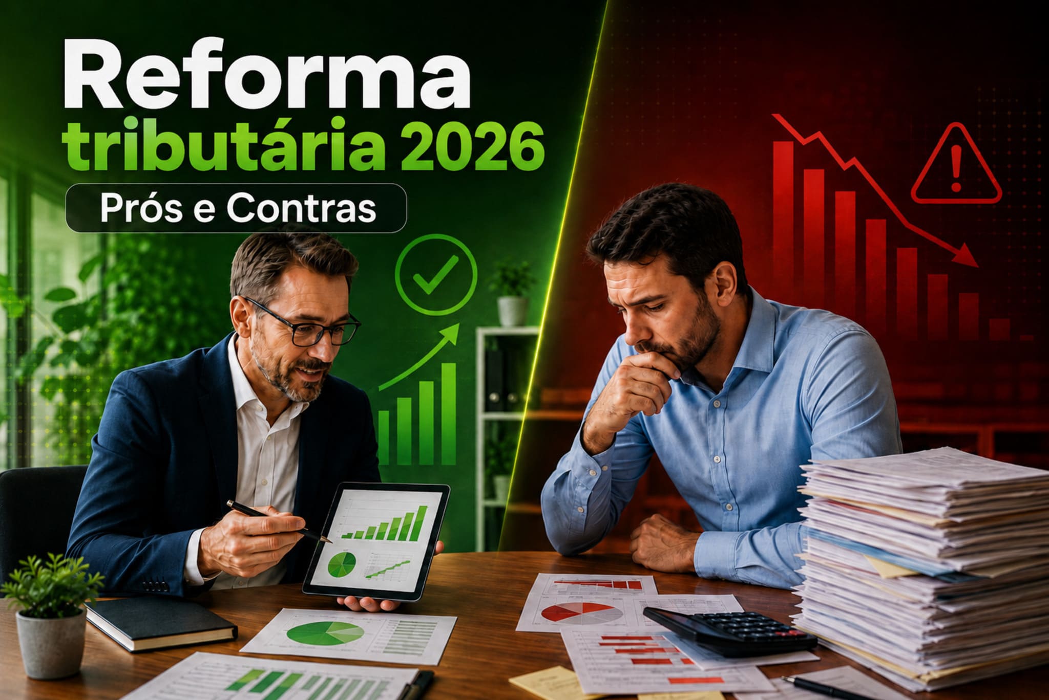 Reforma Tributária com principais prós e contras para empresas durante a transição para o novo sistema de impostos