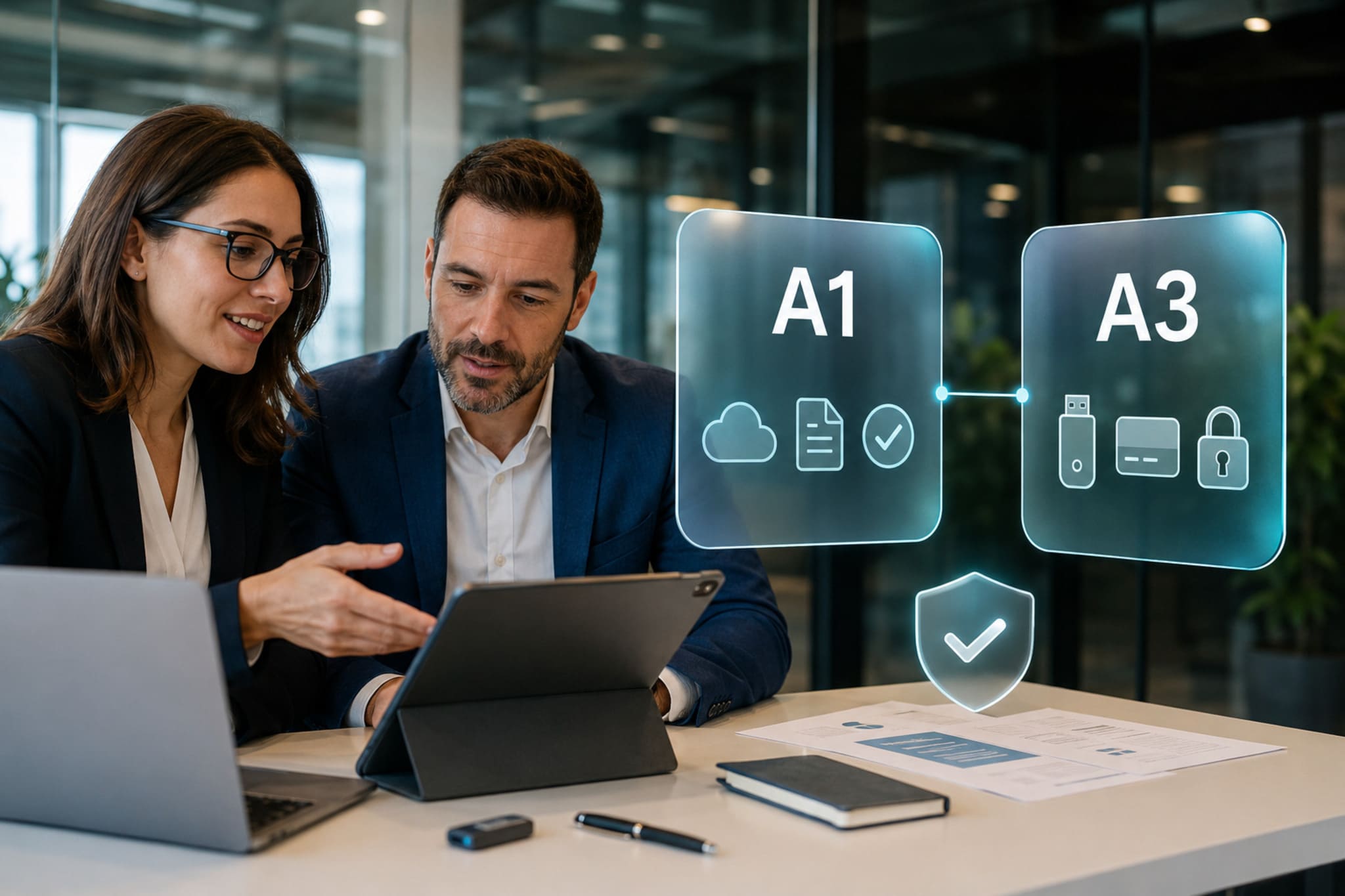 Comparação entre certificado digital A1 e A3 para empresas e diferentes tipos de negócio