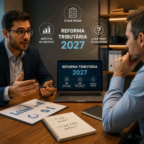 Reforma Tributária 2027 com início da CBS, extinção de tributos federais e novas obrigações para empresas