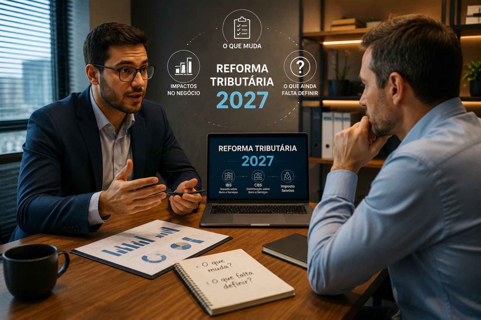 Reforma Tributária 2027 com início da CBS, extinção de tributos federais e novas obrigações para empresas
