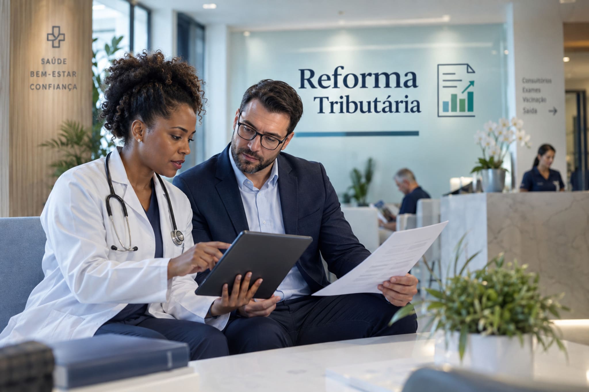 Texto alternativo (alt text) Reforma Tributária para médicos: plantão, consultório e cooperativa