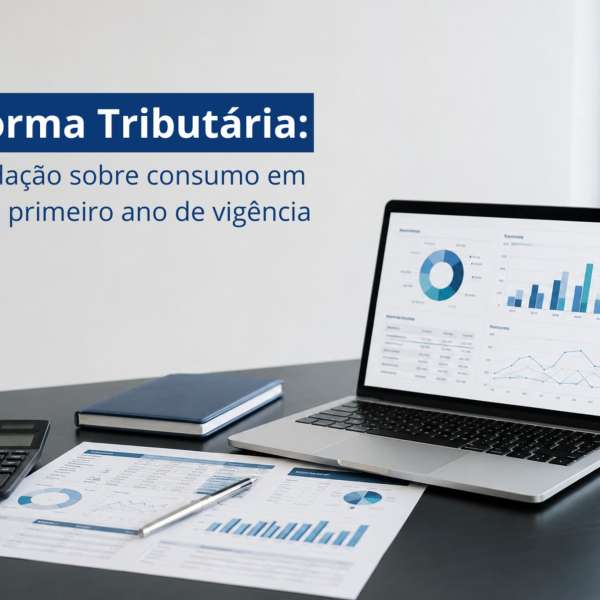 Gráfico ilustrando o aumento de 19% na arrecadação de impostos sobre consumo com a Reforma Tributária em 2027