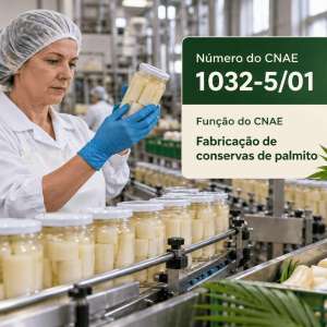 CNAE 1032-5/01 Fabricação de Conservas de Palmito: Guia para Abrir e Tributar