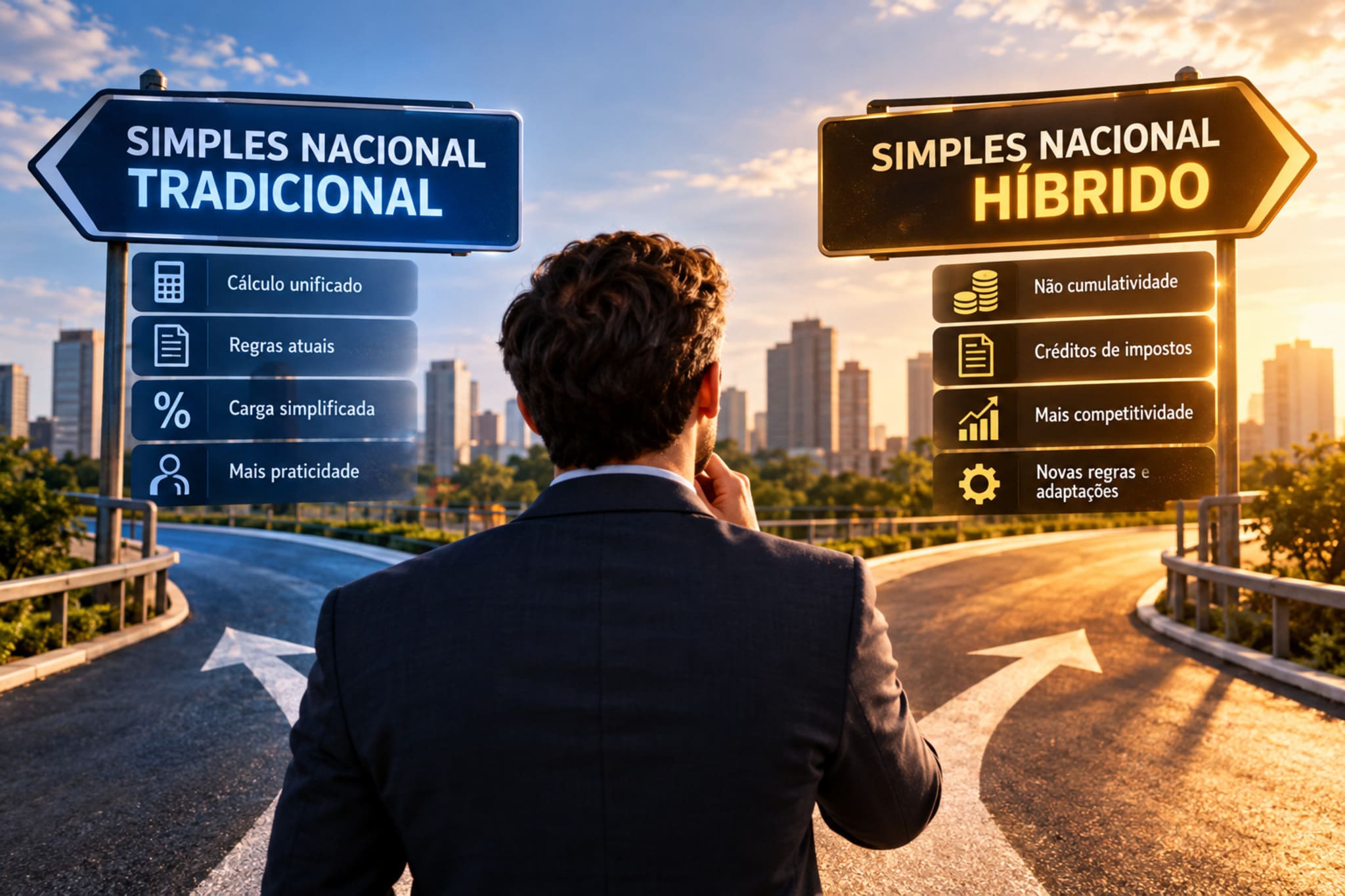 Simples híbrido: empresário escolhendo entre DAS e regime regular