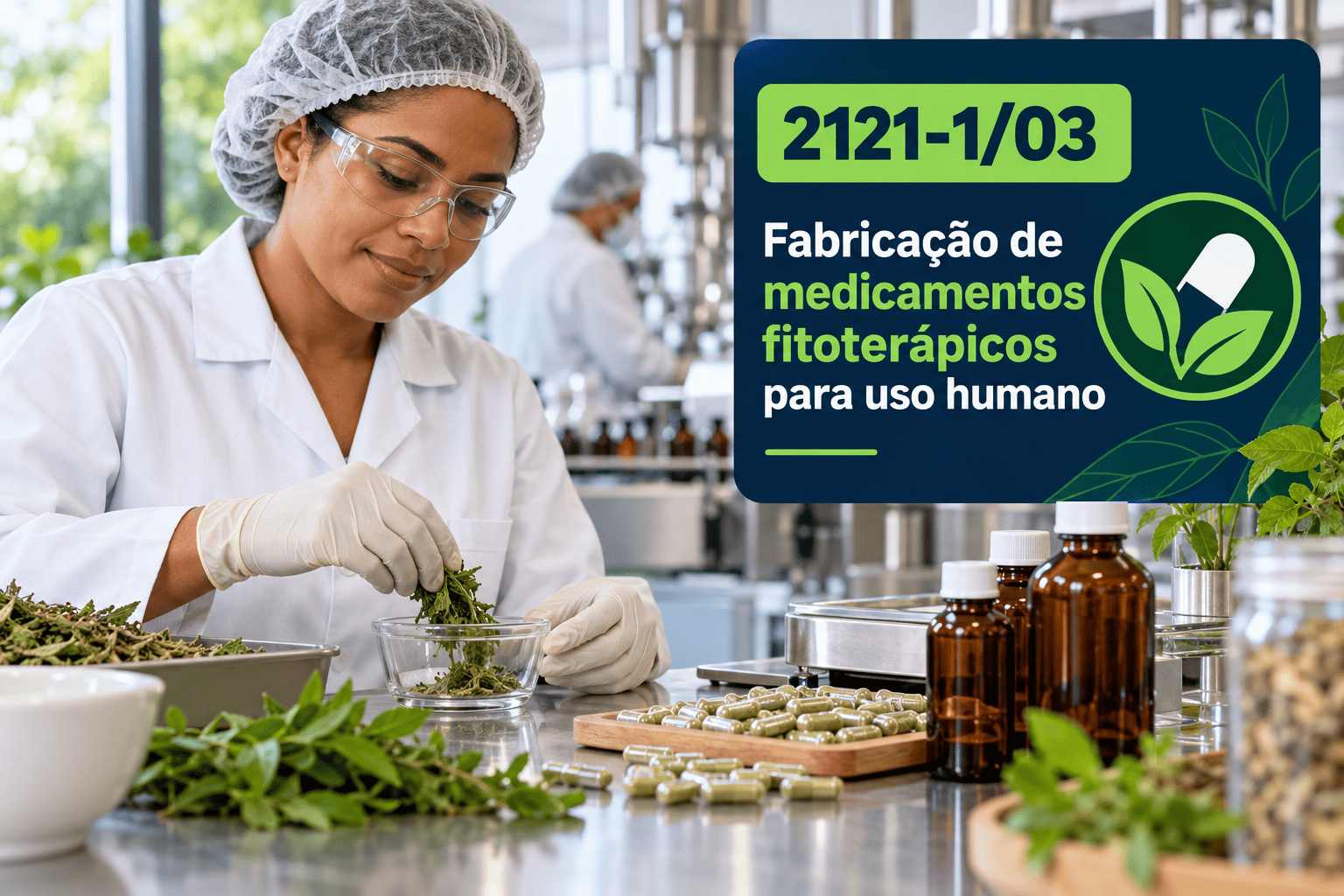 Frascos de vacinas veterinárias numa fábrica, ilustrando o CNAE 2122-0/00