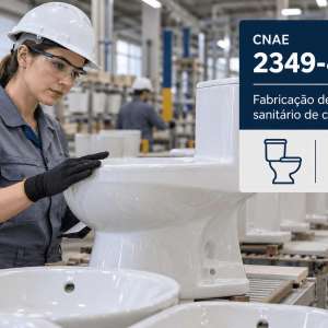 CNAE 2349-4/01 Fabricação de Material Sanitário de Cerâmica: Guia para Abrir e Tributar