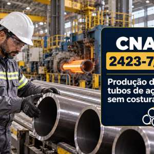 CNAE 2423-7/01 Produção de Tubos de Aço sem Costura: Guia para Abrir e Tributar