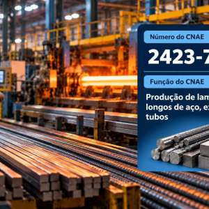 CNAE 2423-7/02 Produção de Laminados Longos de Aço: Guia para Abrir e Tributar