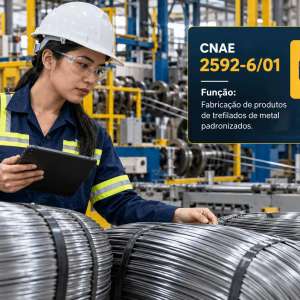 CNAE 2592-6/01 Fabricação de Produtos de Trefilados de Metal Padronizados: Guia para Abrir e Tributar
