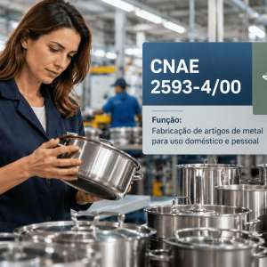 CNAE 2593-4/00 Fabricação de Artigos de Metal para Uso Doméstico e Pessoal: Guia para Abrir e Tributar