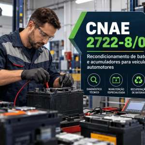 CNAE 2722-8/02 Recondicionamento de Baterias para Veículos Automotores: Guia para Abrir e Tributar