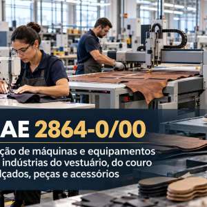 CNAE 2864-0/00 Fabricação de Máquinas para Vestuário, Couro e Calçados: Guia para Abrir e Tributar