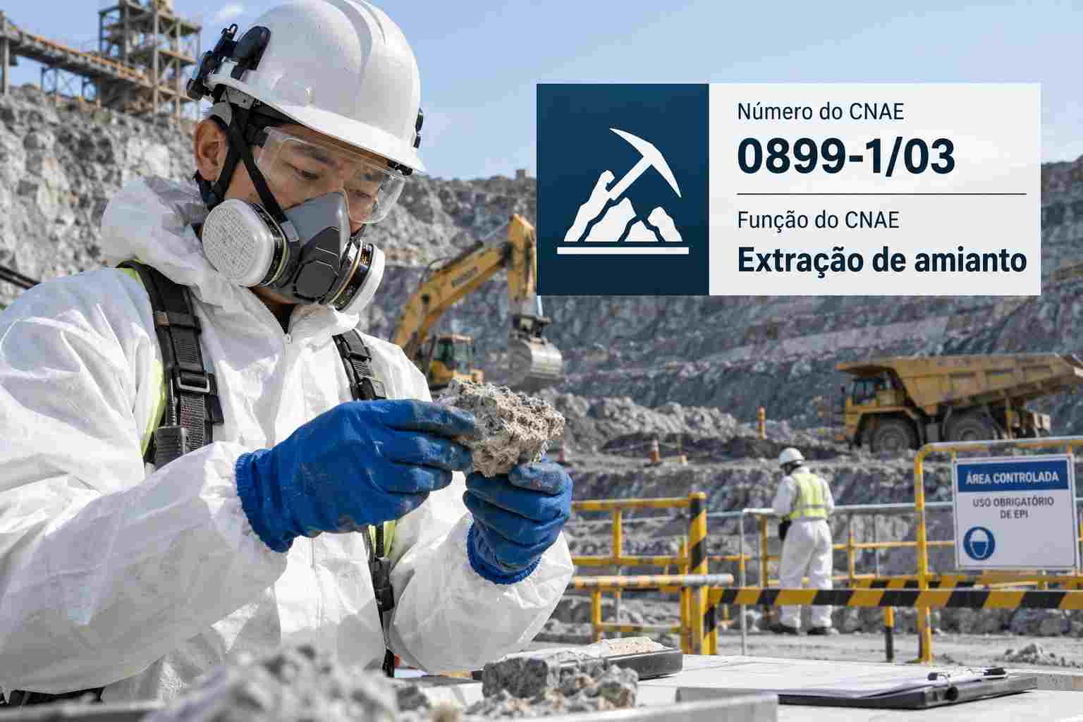 Área de mineração em Goiás, ilustrando o CNAE 0899-1/03