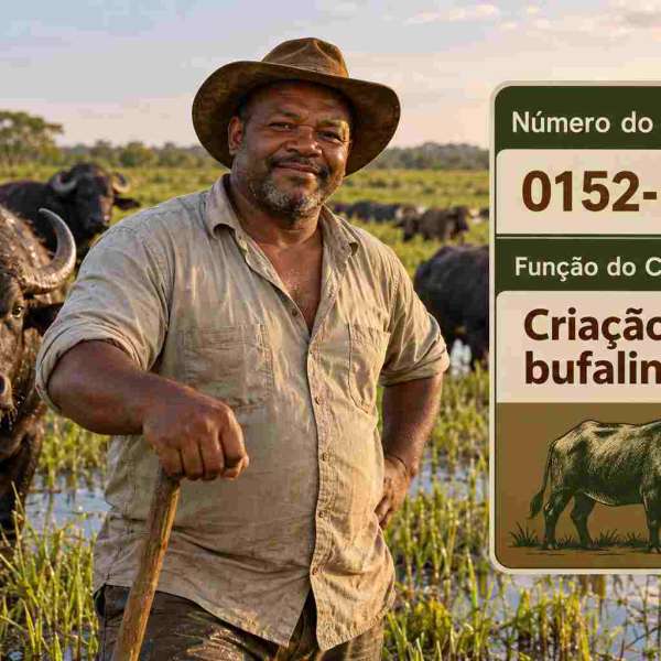 Búfalos em campo alagado, ilustrando o CNAE 0152-1/01