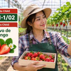 CNAE 0121-1/02 Cultivo de Morango: Guia para Abrir e Tributar