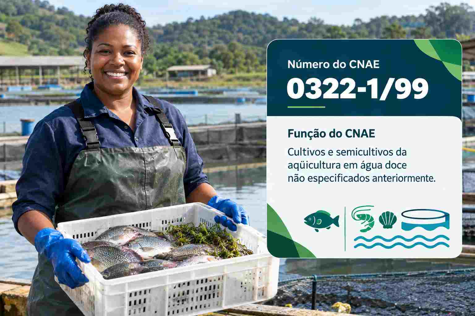 Tanques de cultivo de plantas aquáticas e microalgas, ilustrando o CNAE 0322-1/99