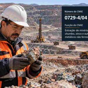 CNAE 0729-4/04 Extração de Minérios de Cobre, Chumbo, Zinco e Outros Não Ferrosos: Guia para Abrir e Tributar